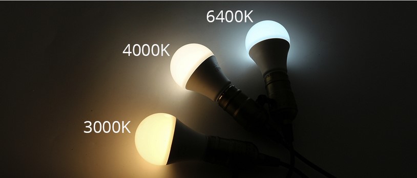 opções de temperatura de led e27